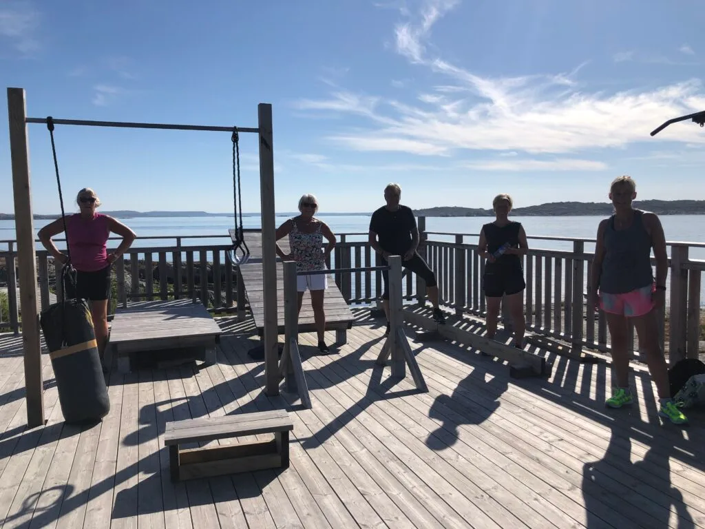 träning på Knippla, Malin Lundskog, utegym