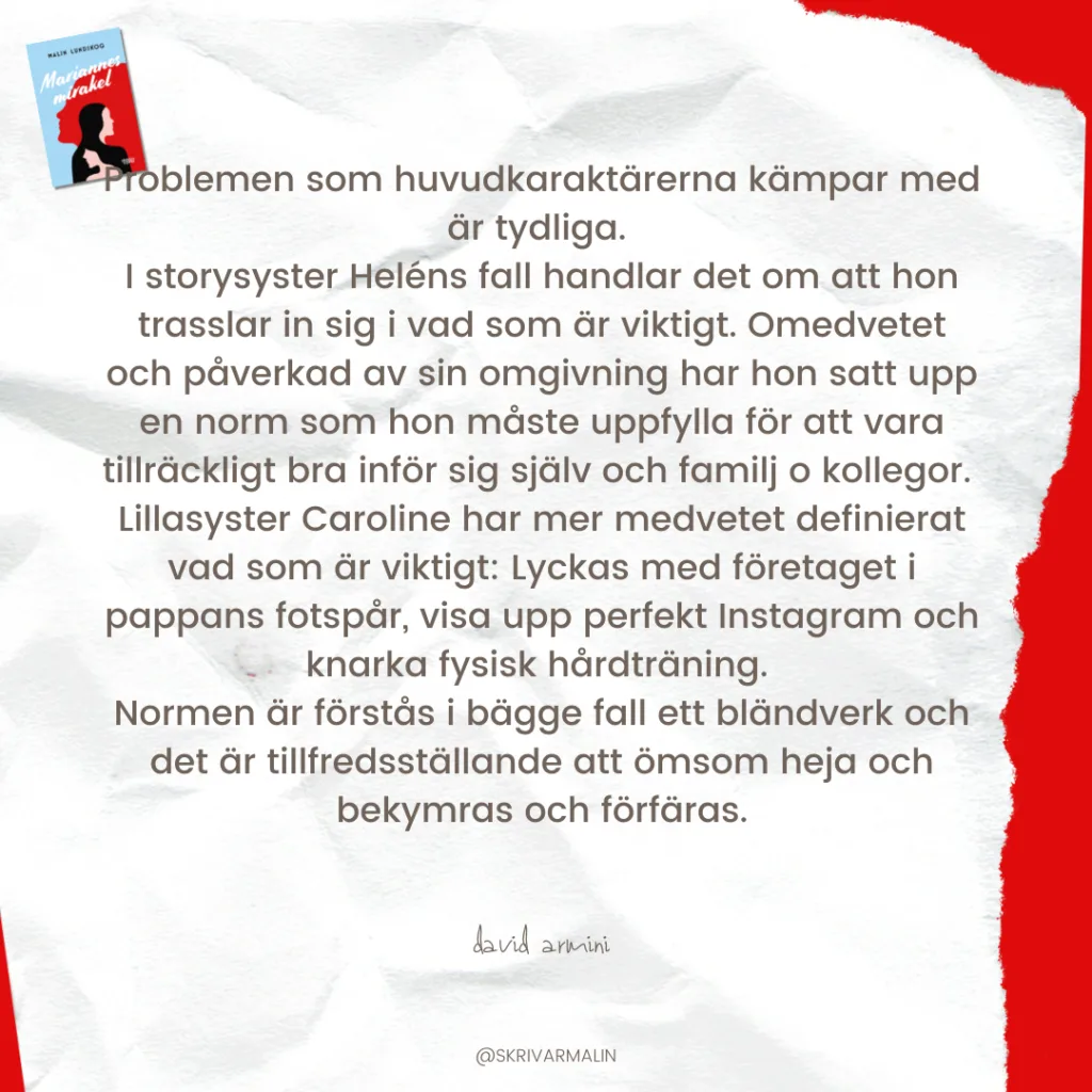 Recensioner av Mariannes mirakel, Malin Lundskog