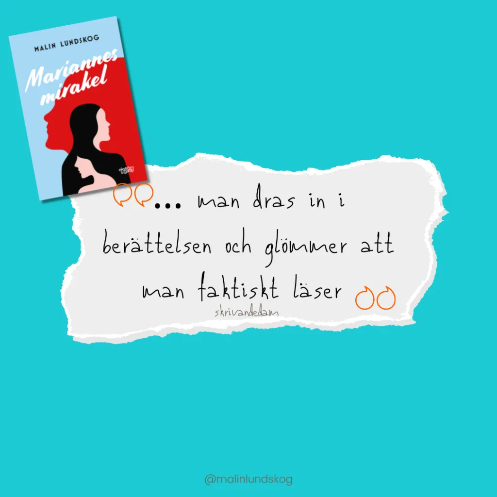 Mariannes mirakel får fina recensioner, författare, Göteborg, Malin lundskog