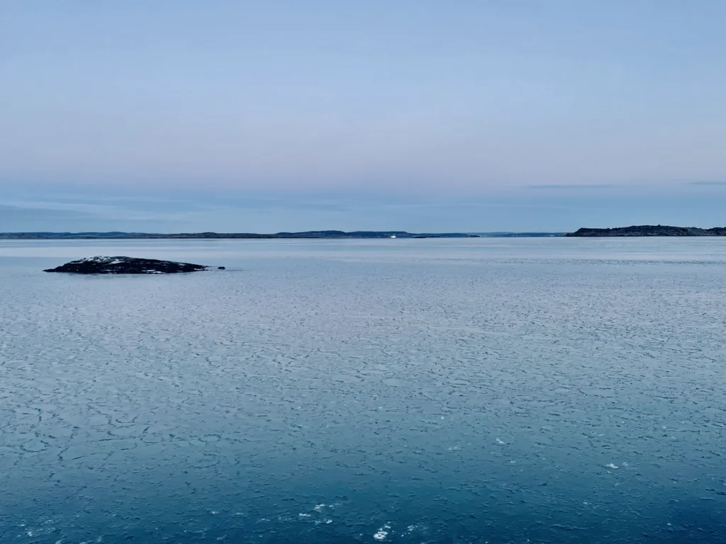 ö-liv, västkusten, Knippla, vinter, författare, paus, utonjut