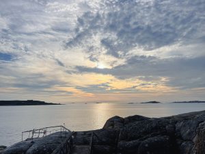 utsikt från bastun på Knippla