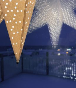 adventsstjärna, knippla, mörker