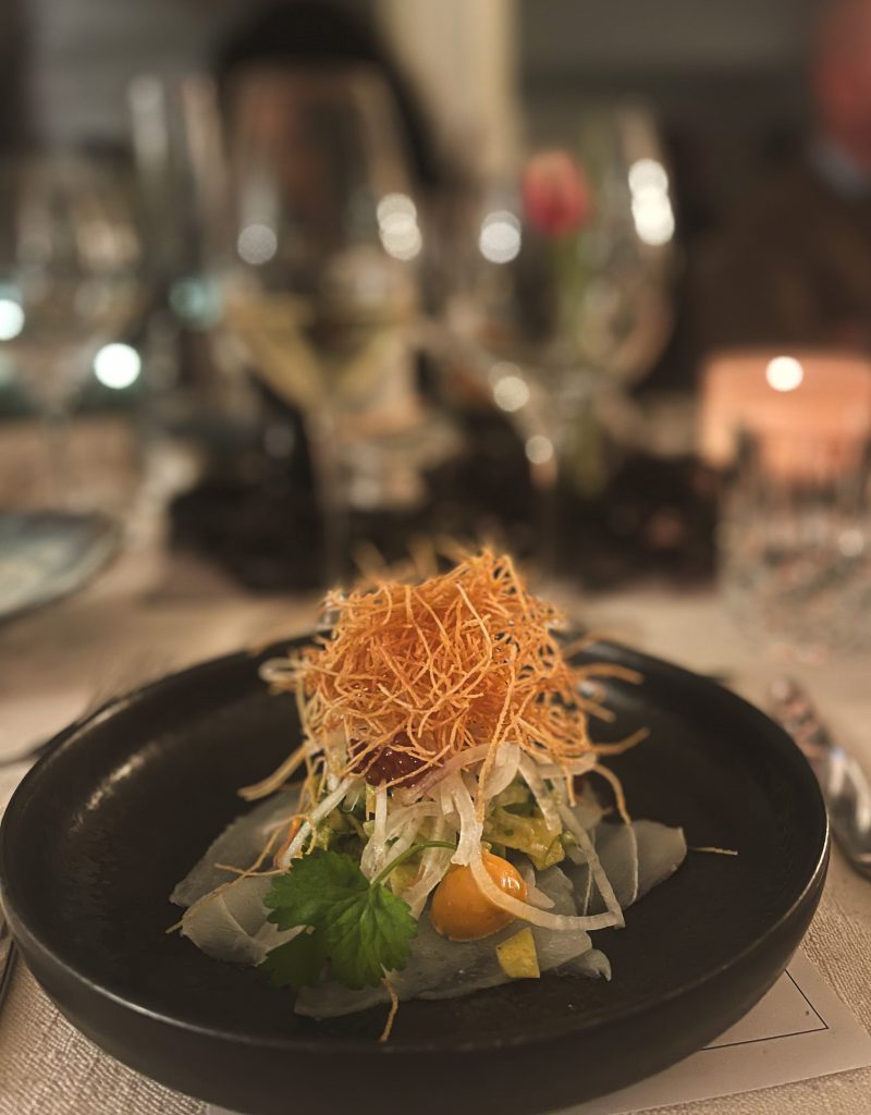hemma hos dine to wine, förrätt, sashimi