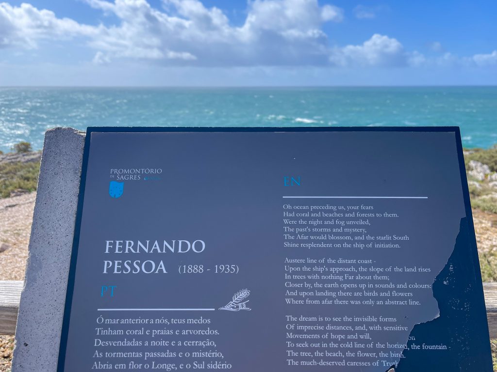fenrando pessoa, utsikt, dikt, fortaleza de sagres