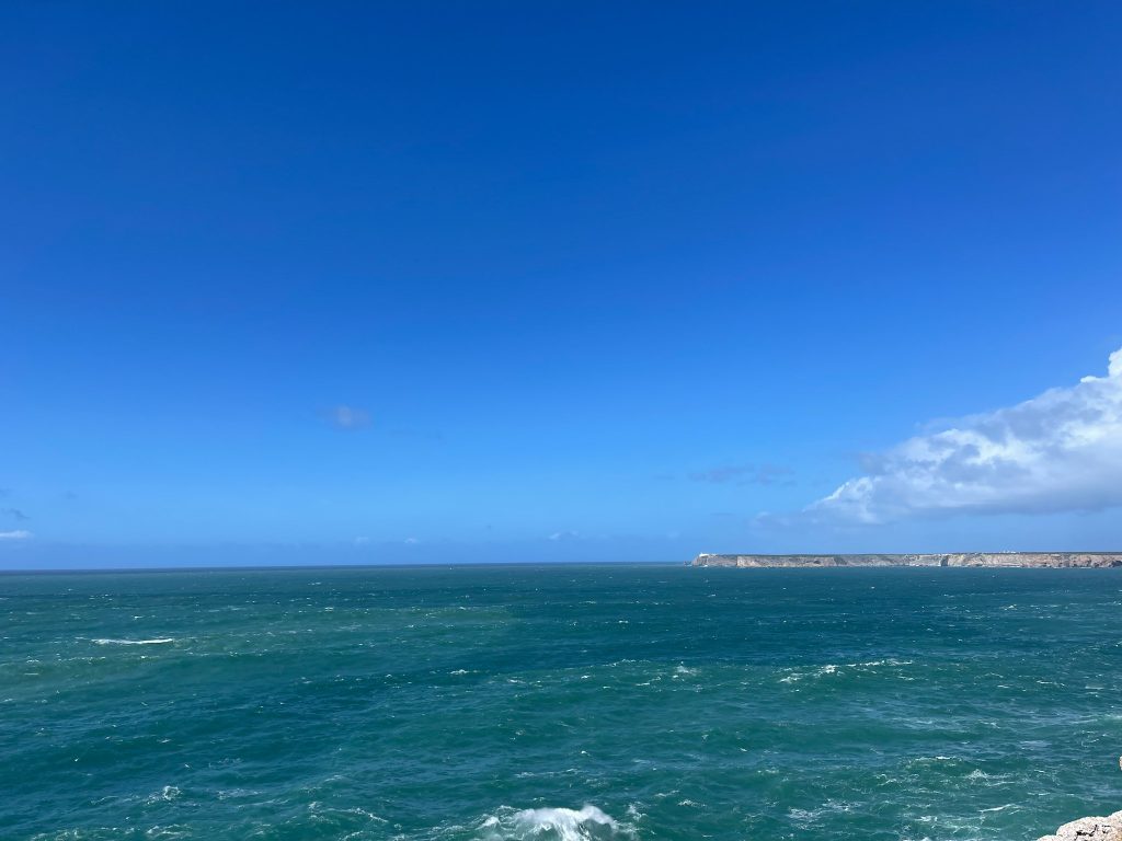 utsikt, uddar, fortaleza de sagres