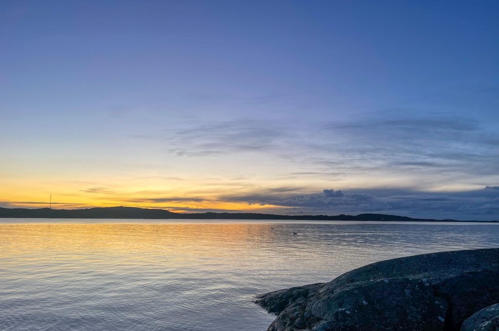 soluppgång, västkusten, himmel, hav, november, jag ger dig min morgon