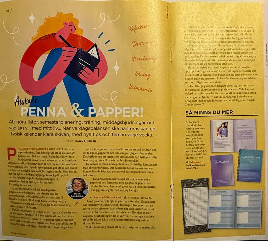 penna och papper, papperskalander, malin lundskog, tidningen läs