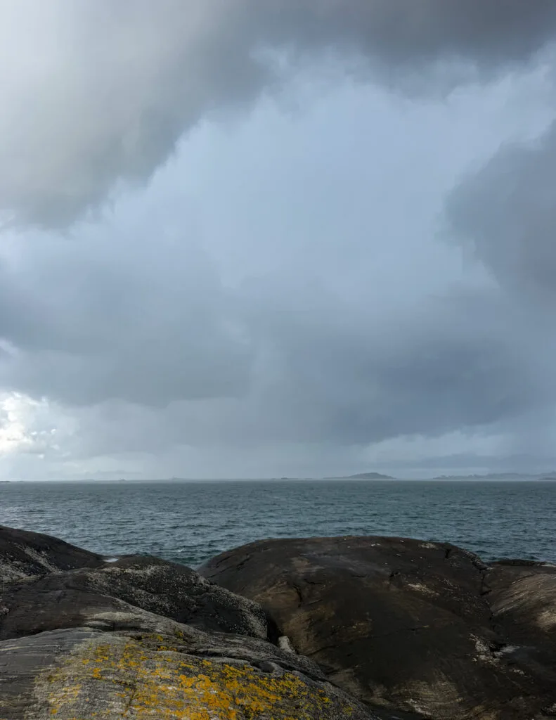bada i hagel, anis, knippla, regn, utsikt