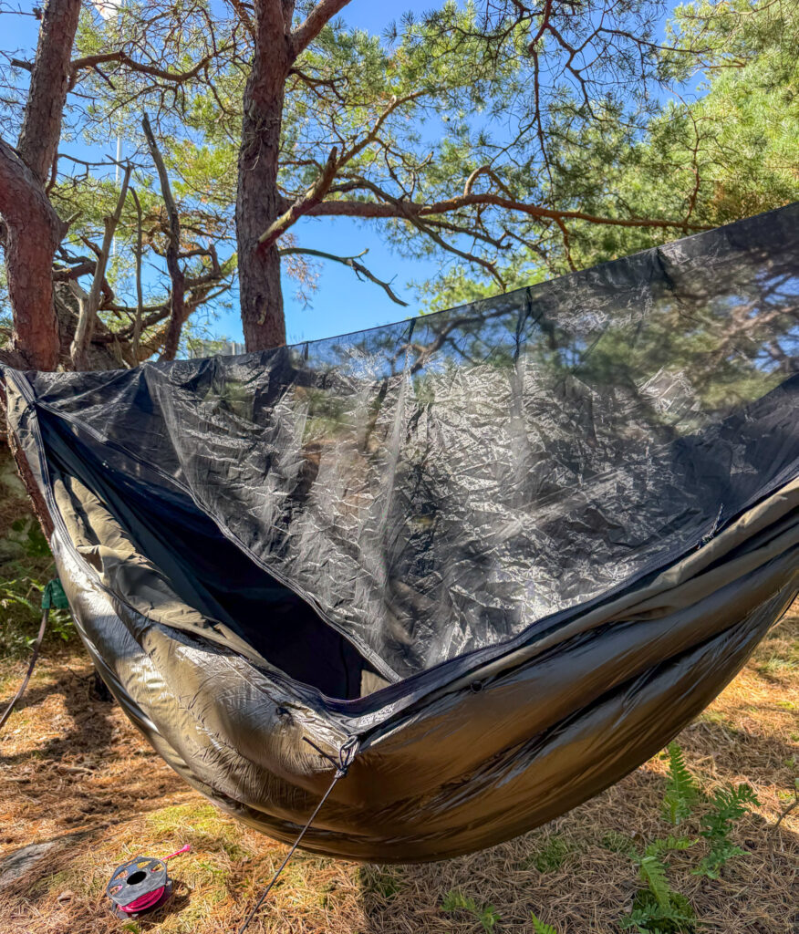 hängmatta, underquilt, hennessy hammock, momo jord, utenatten är ett äventyr i all enkelhet