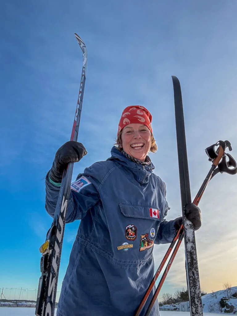 Malin Lundskog, skidåkning, Knippla, snö, sol, västkusten