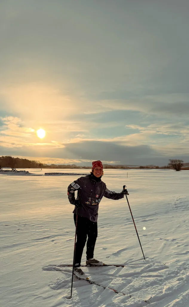 När snön kommer ger jag mig ut på golfbanan, Malin Lundskog, Hamra, vallda golfklubb, skidåkning
