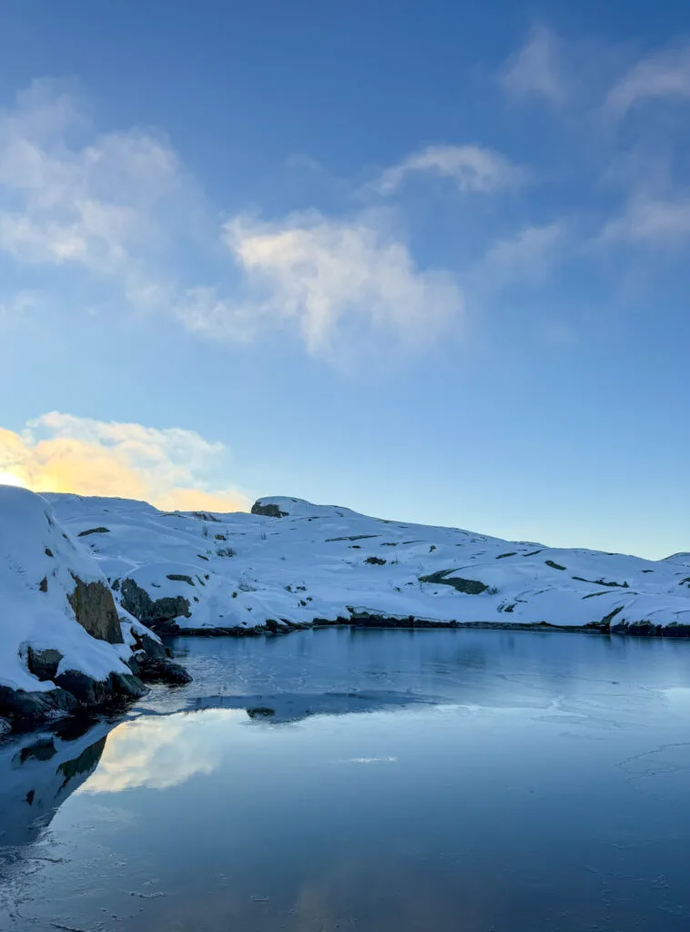 sportlov på knippla, röddeviga, soluppgång, snö, bleke