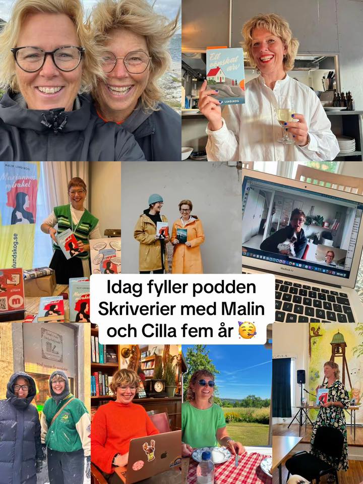 podden fyller fem år, skriverier med Malin och Cilla, malin lundkog, cilla ingeborg