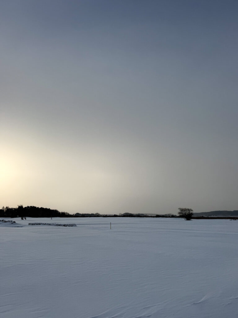 När snön kommer ger jag mig ut på golfbanan, hamra, vallda, skidåkning