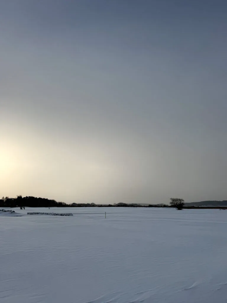 När snön kommer ger jag mig ut på golfbanan, hamra, vallda, skidåkning