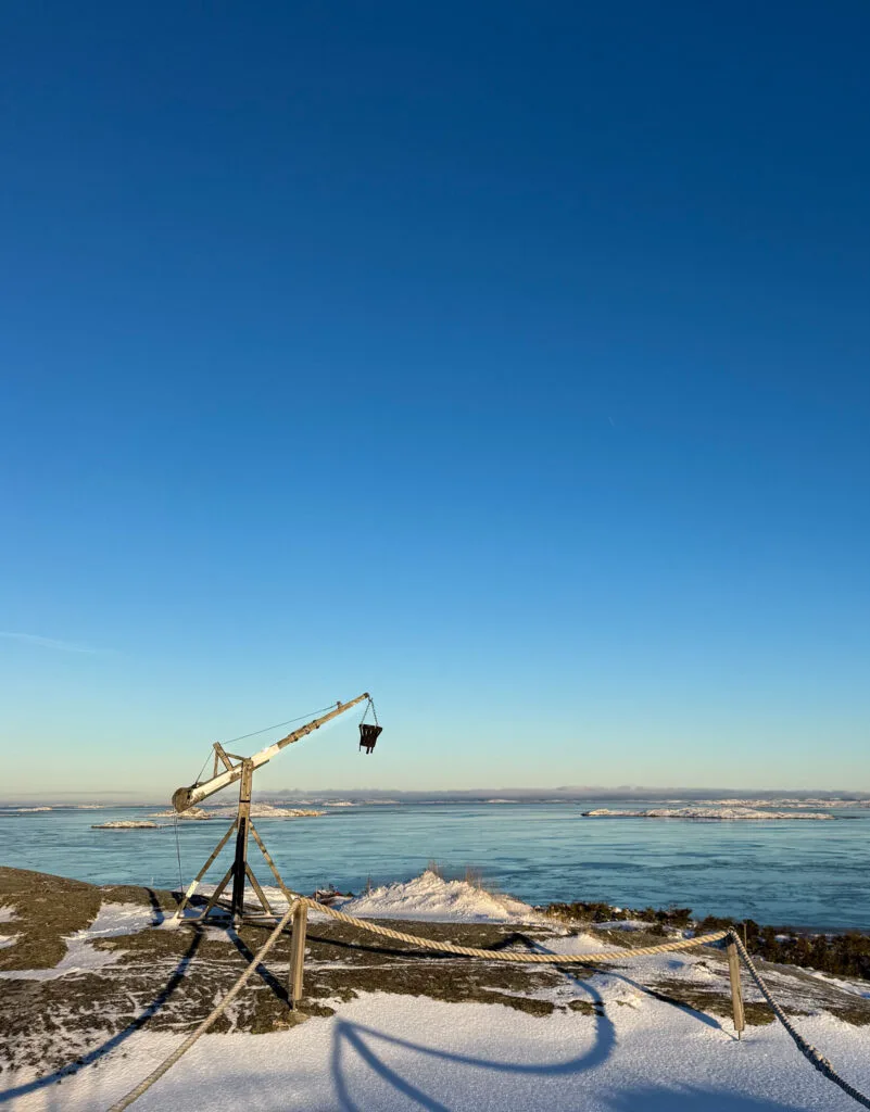 utsikt, vippfyr, knippla, västkusten
sol, snö