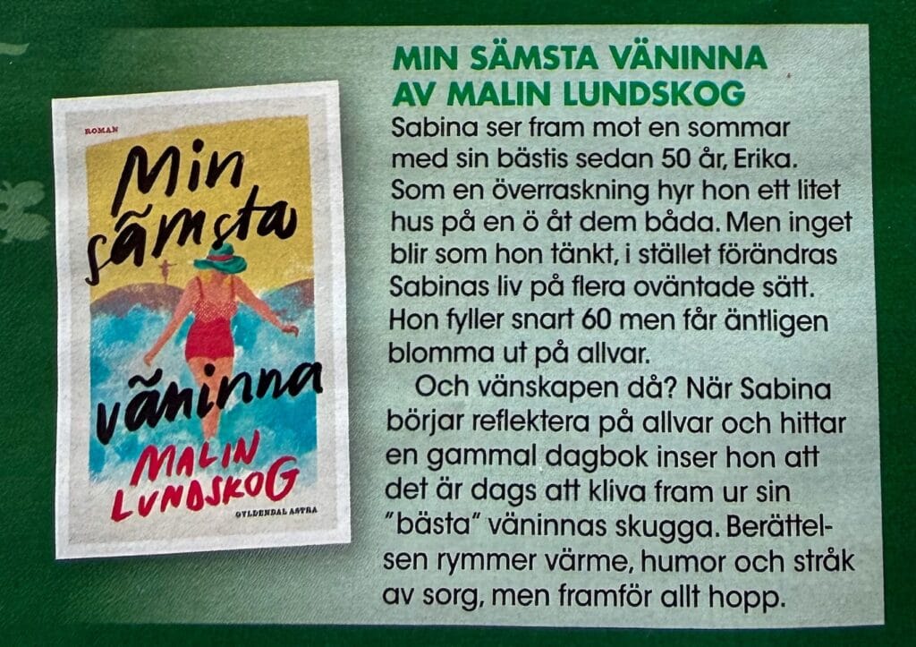Allas veckotidning, Min sämsta väninna, nio romaner för lata dagar