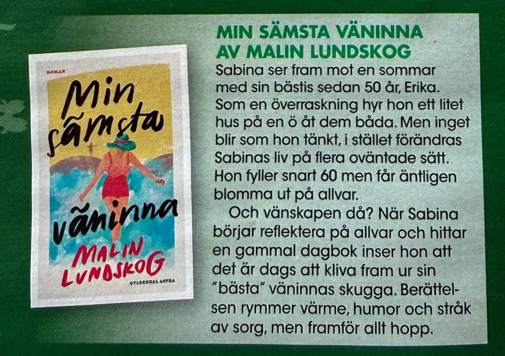 Allas veckotidning, Min sämsta väninna, nio romaner för lata dagar