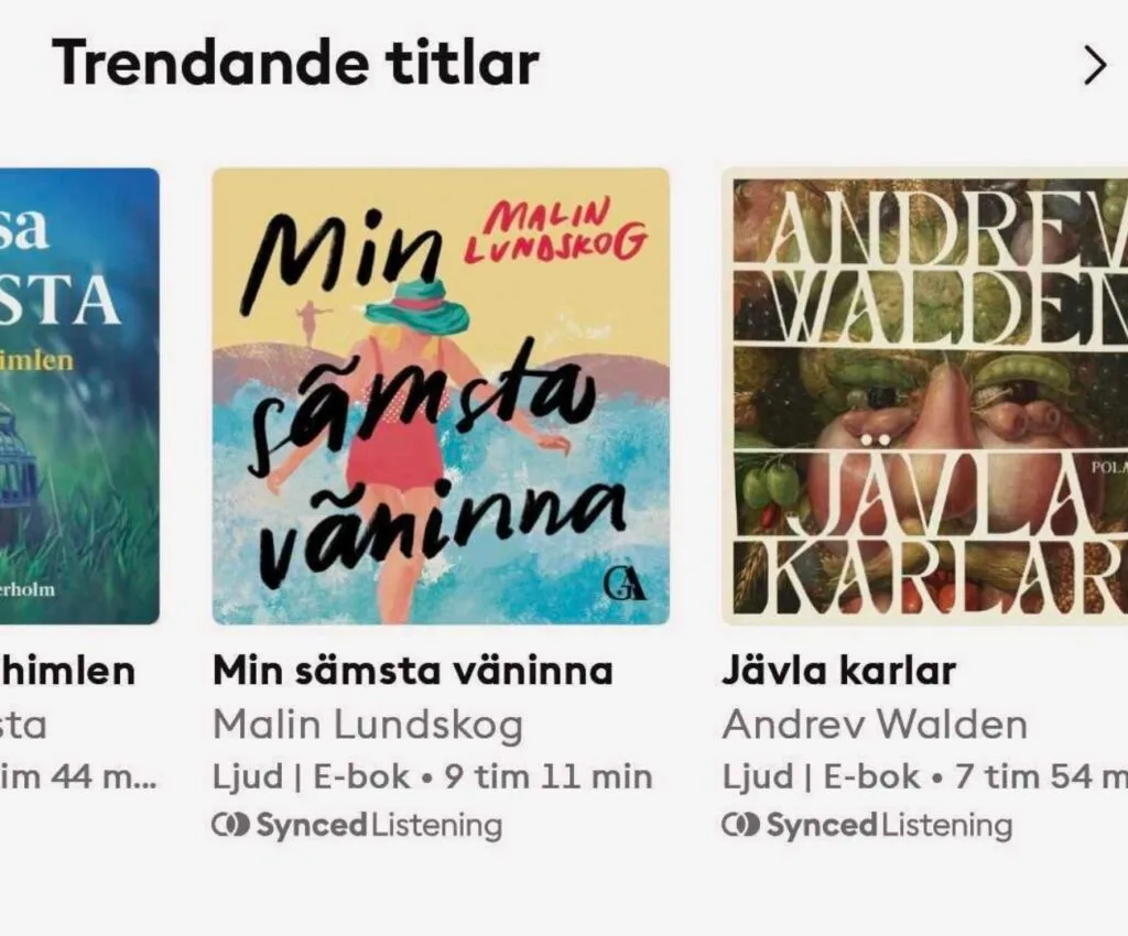 min sämsta väninna, trendande titlar storytel